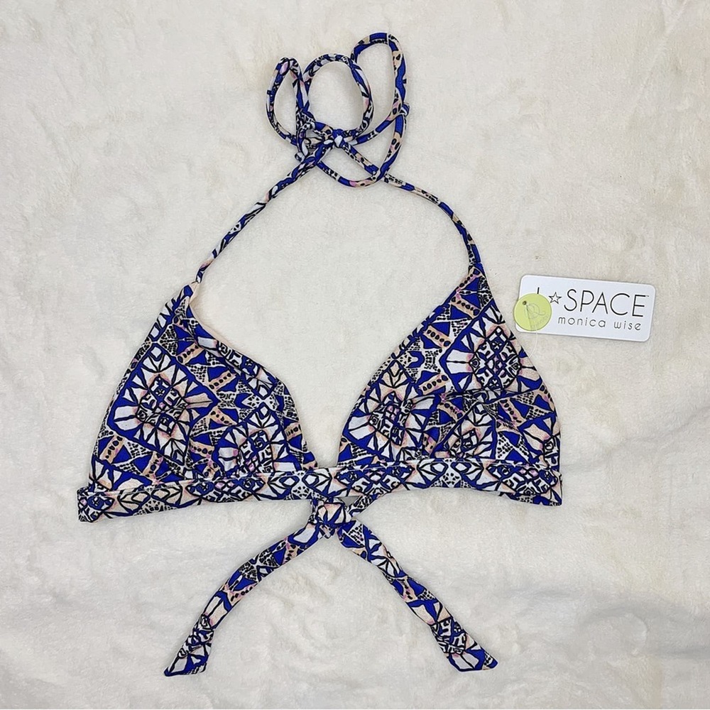 NWT L*Space Monica Wise Reversible Swim Bikini Top Size Medium TZCAT16 SAP
